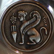 Modern reproduction of symbol used for Chian goods and coinage during pre-Hellenic times
