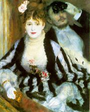 The Theater Box, 1874 by Pierre-Auguste Renoir, Courtauld Institute Galleries, London