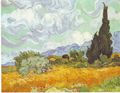 Cornfield with Cypresses, (1889)