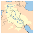 خريطة توضح نهر دجلة