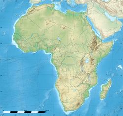 Location of Lake Victoria in Africa.