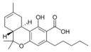 Chemical structure of Δ8-tetrahydrocannabinolic acid A.