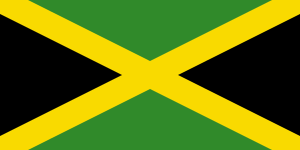 Flag of Jamaica (1962). It is currently the only national flag that does not contain a shade of the colors red, white, or blue.