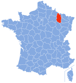 Location of Meuse in France