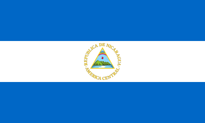 Flag of Nicaragua, although at this size the individual bands of the rainbow are nearly indistinguishable.