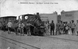 Arrival of a Decauville train at Missour station