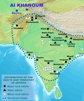 The distribution of the Edicts of Ashoka.[181]