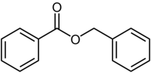 Benzyl benzoate structure.svg