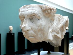 تمثال رأسين للشاعرين الرومانيين ڤرجيل أو إنيوس