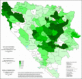 Share of Muslims in Bosnia and Herzegovina by municipalities in 2013