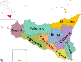 Map of region of Sicily, Italy, with provinces-en.svg