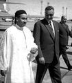 استقبال الحسن الرضا ولى عهد ليبيا لحضور مؤتمر دول عدم الانحياز بالقاهرة، 4 أكتوبر 1964