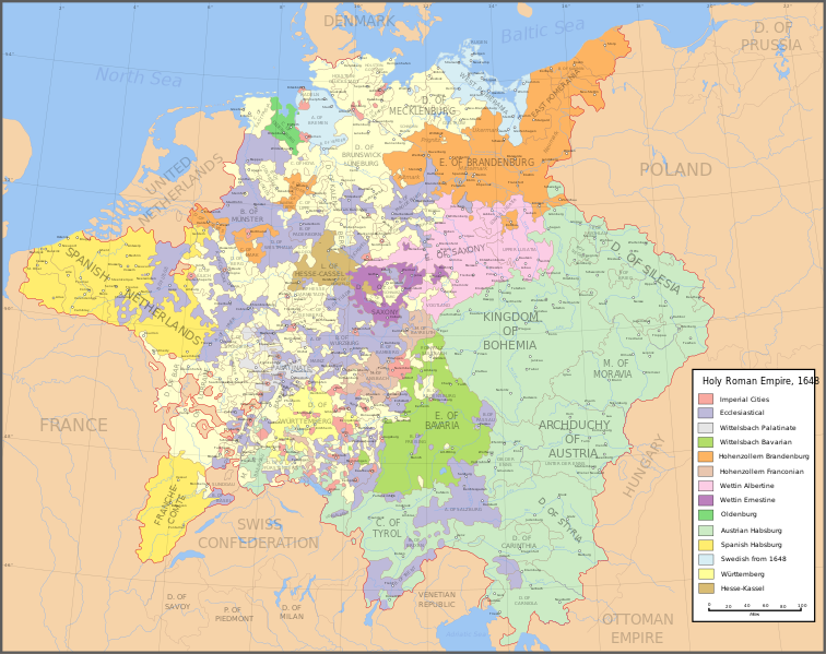 ملف:Holy Roman Empire 1648.svg