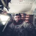 Schmitt in the Lunar Module after EVA-3