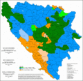 Religious structure of Bosnia and Herzegovina by municipalities in 2013