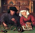 Flemish painting, The Moneylenders, Quentin Massys, 1514