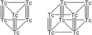 Skeletal formula of technetium hydride described in the text.