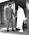 استقبال الملك الليبى ادريس السنوسى في اطار مؤتمر القمة العربى المنعقد بالقاهرة، 10 سبتمبر 1964
