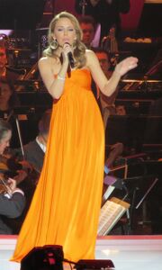 Singer Kylie Minogue performs at a Nobel Prize Concert