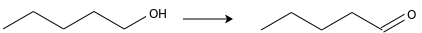 Oxidation of pentan-1-ol to pentanal.svg
