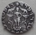 Azilises Gaja Lakshmi standing on a lotus 1st century BCE.jpg