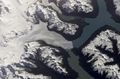 Satellite view of the Perito Moreno Glacier (Santa Cruz Province) and the Andean ice-sheet