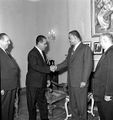 استقبال رئيس مجلس الشيوخ الليبى ورئيس الديوان الملكى الليبى والسفير الليبى بالقاهرة، 3 أكتوبر 1961