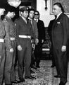 استقبال معمر القذافي رئيس ليبيا وبعض اعضاء مجلس قيادة الثورة الليبي، 1 يناير 1960
