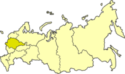 موقع المنطقة الاقتصادية المركزية في روسيا.