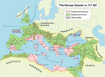 الامبراطورية الرومانية في أقصى اتساعها، عند وفاة تراجان (117 م)