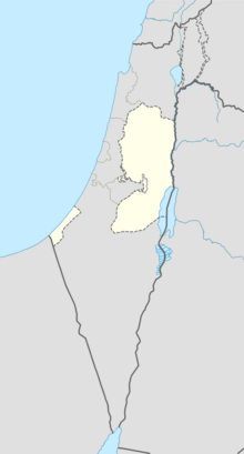 خريطة فلسطين موضح عليها موقع الحرم الإبراهيمي