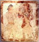 Kushan worshipper with Pharro, Bactria, 3rd century AD.[53]
