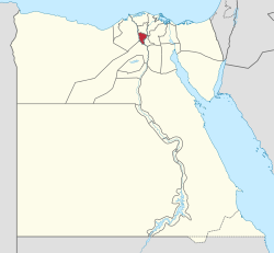 موقع محافظة المنوفية علي الخريطة