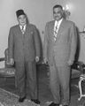 استقبال وزير الدفاع الليبى ابراهيم بن شعبان 12 فبراير 1959