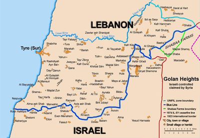 النزاع اللبناني الاسرائيلي وحقائق الخط الأزرق ومناطق التحفّظ والنزاع: Thumb.php?f=BlueLine