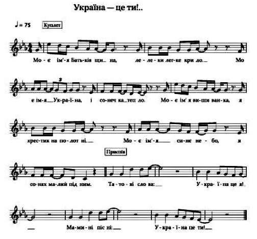 ملف:Ноты к песне Тины Кароль «Україна - це ти».jpg