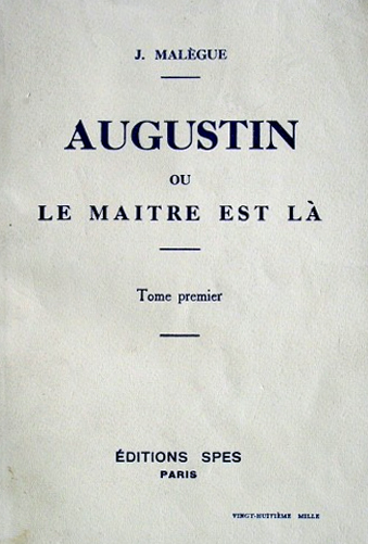 ملف:Augustin ou Le Maître est là Malègue.jpg