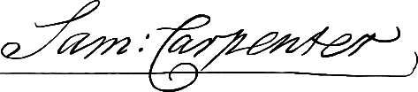 ملف:Signature of Samuel Carpenter (1649–1714).png