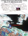 صورة من الساتل Landsat7 لسد أتاتورك (27 مارس 2000)