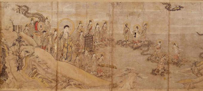 ملف:Taima mandala engi - Pure Land.jpg