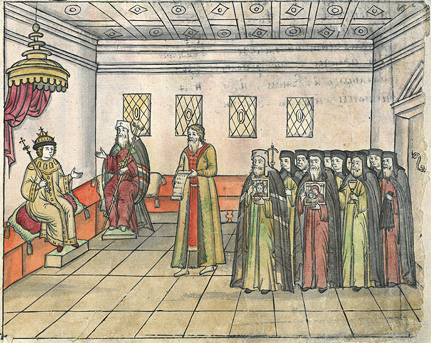 ملف:Князь Алексей Львов перед государем Михаилом Фёдоровичем.jpg