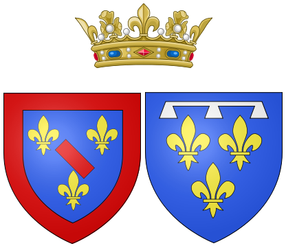 ملف:Arms of Louise Diane d'Orléans as Princess of Conti.png