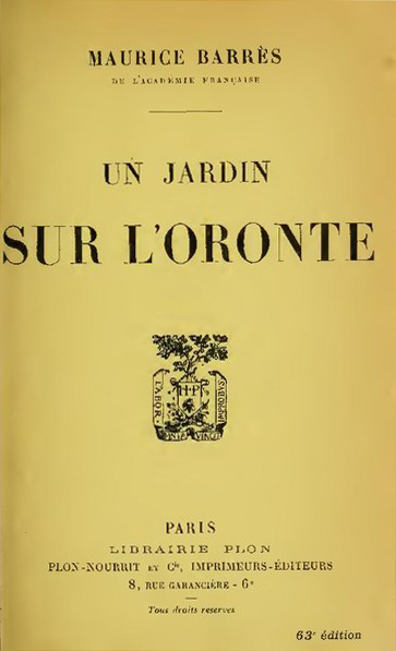 ملف:Barrès - Un jardin sur l’Oronte, 1922.jpg