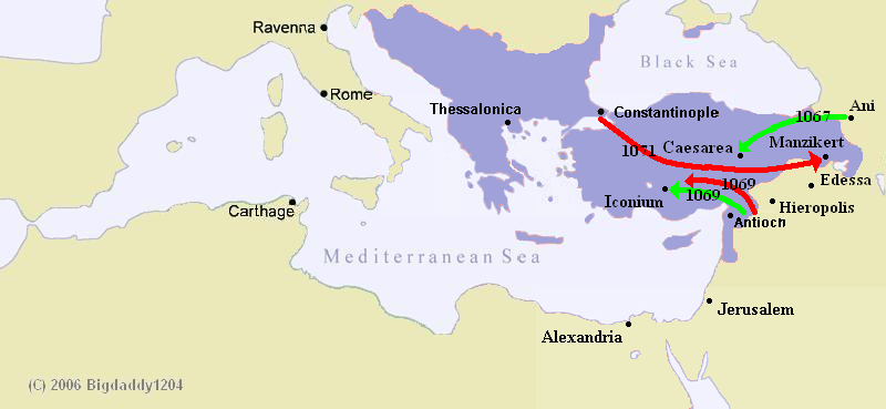 ملف:Byzantium vs Seljuk c 1071.PNG