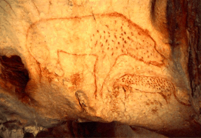 ملف:20,000 Year Old Cave Paintings Hyena.gif