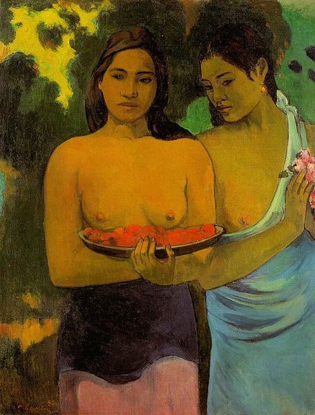 ملف:Paul Gauguin - Deux Tahitiennes.jpg