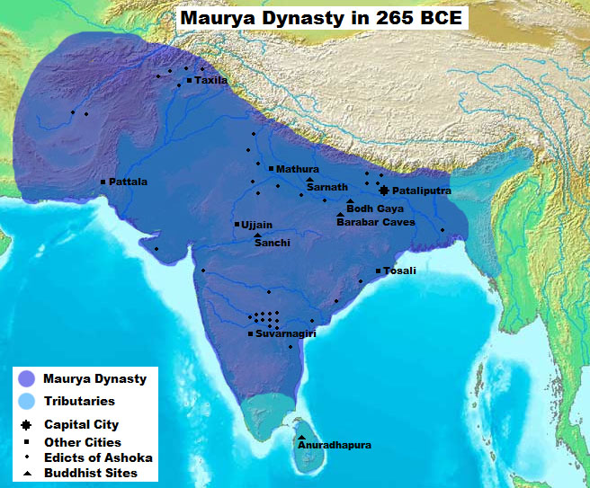ملف:Maurya Dynasty in 265 BCE.jpg