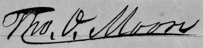 ملف:Signature of Governor Thomas Overton Moore.jpg