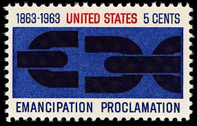 ملف:Emancipation Proclamation 1963 U.S. stamp.1.jpg