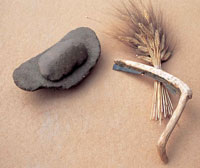 اختراع الزراعة: أداة لدرس القمح.